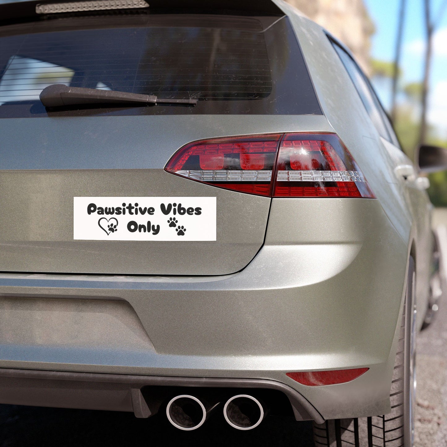 Pawsitive Vibes Car Magnet