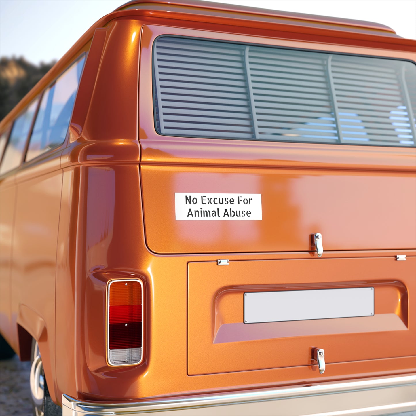 No Excuse for Animal Abuse Bumper Sticker