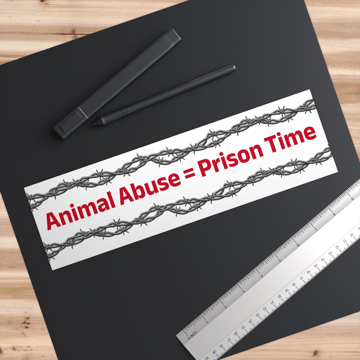 Animal Abuse Prison Time Animal Rights Bumper Sticker